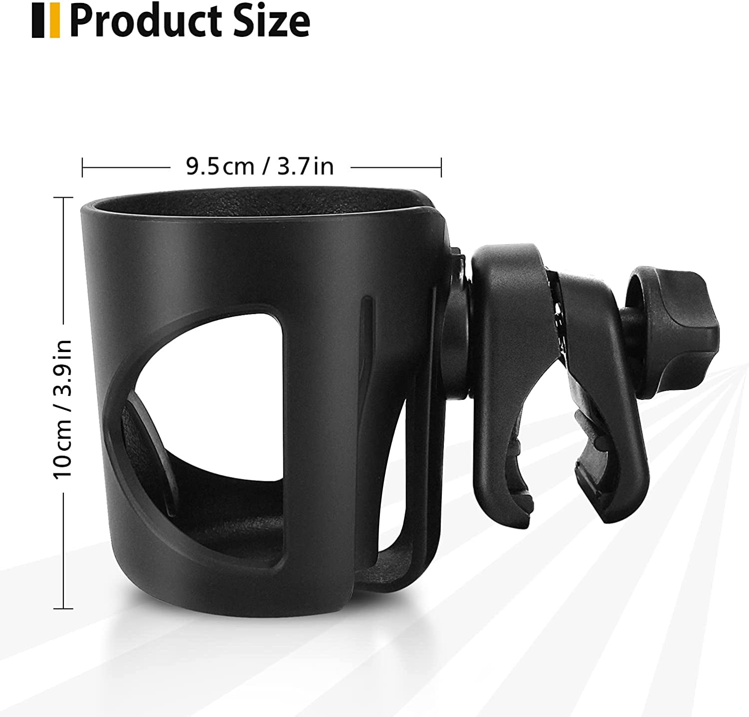 Stroller Cup Holder, Universal Drink Holder for Bikes, Trolleys or Walkers, Fits Most Cups