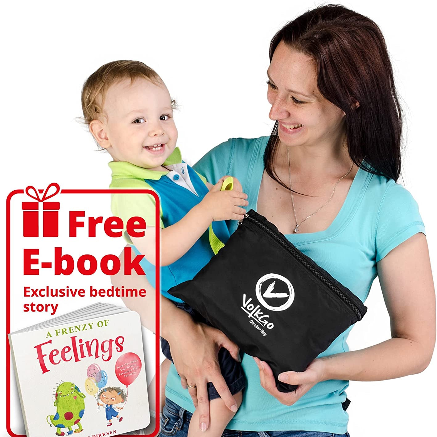 VolkGo Premium Quality Durable Stroller Bag for Airplane - Standard or Double/Dual Stroller Gate Check Bag