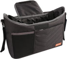PREMYO Buggy Organiser Pram Bag Stroller - Cup Holder Universal Fit Spacious - with Changing Mat Shoulder Strap Black