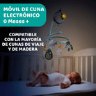 Chicco Next2Dreams Baby Mobile with Music Box for Cot and Bed - 3 in 1 Baby Mobile Compatible with Next2Me Cot, with Sound Effects, Soft Night Light Projector and Classical Music - 0+ Months, Blue