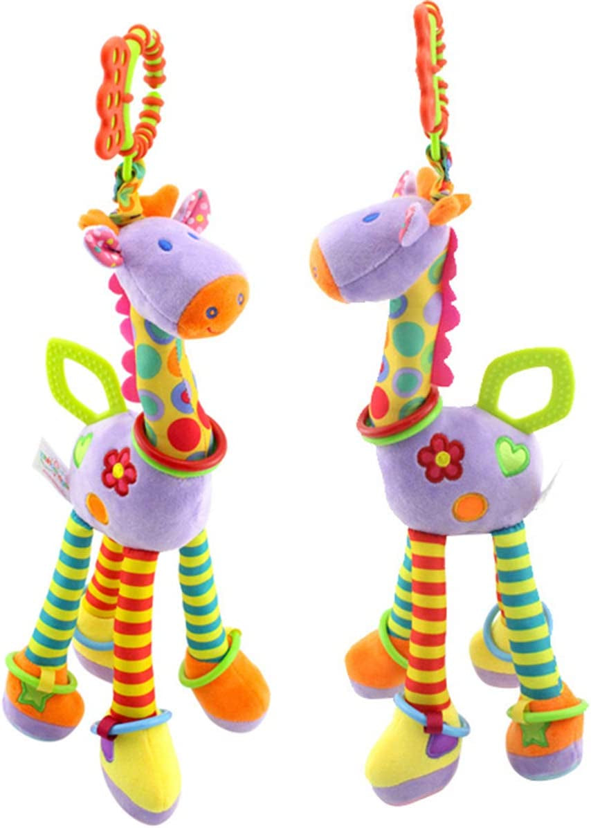 Dreamsdox Cute Animal Soft Baby Rattles Teether Toys, Baby Crib Cot Pram Hanging Rattles Stroller Car Seat Toy (Rabbit)