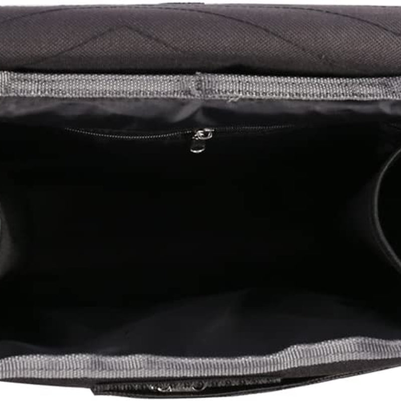 PREMYO Buggy Organiser Pram Bag Stroller - Cup Holder Universal Fit Spacious - with Changing Mat Shoulder Strap Black