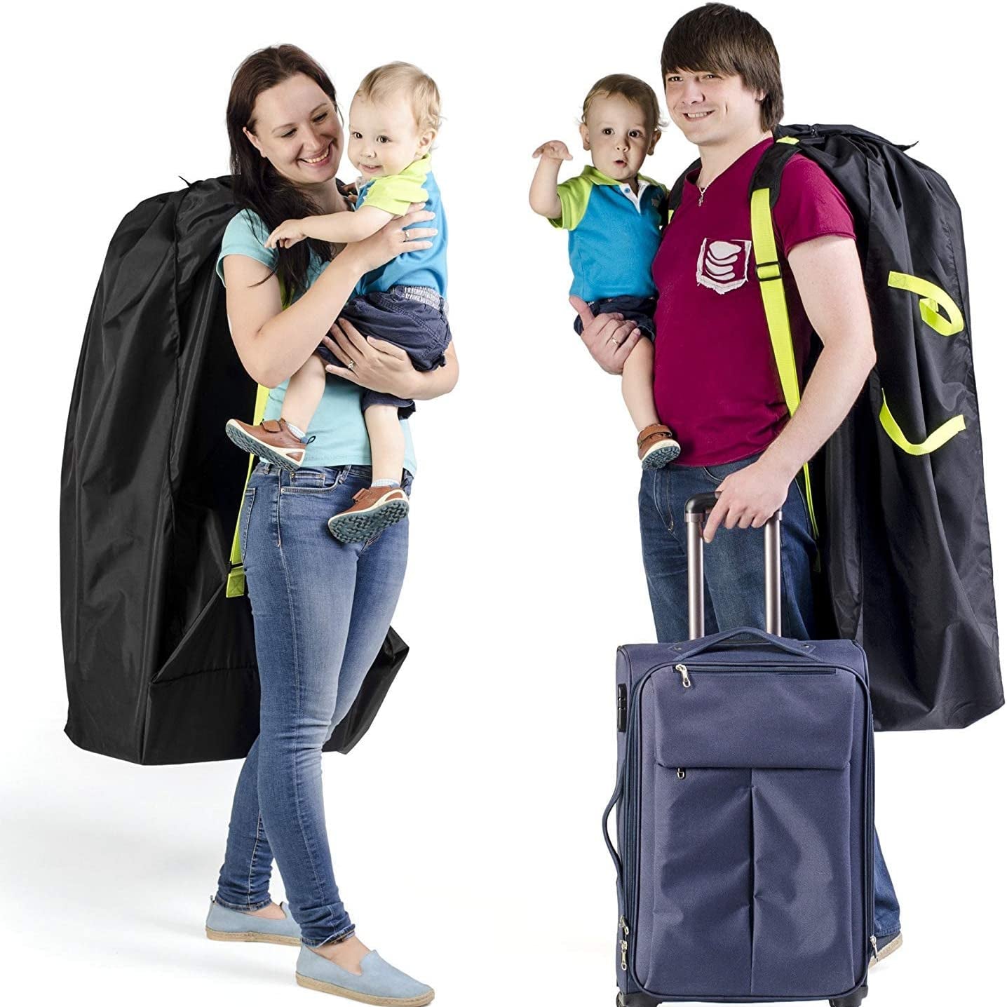 VolkGo Premium Quality Durable Stroller Bag for Airplane - Standard or Double/Dual Stroller Gate Check Bag