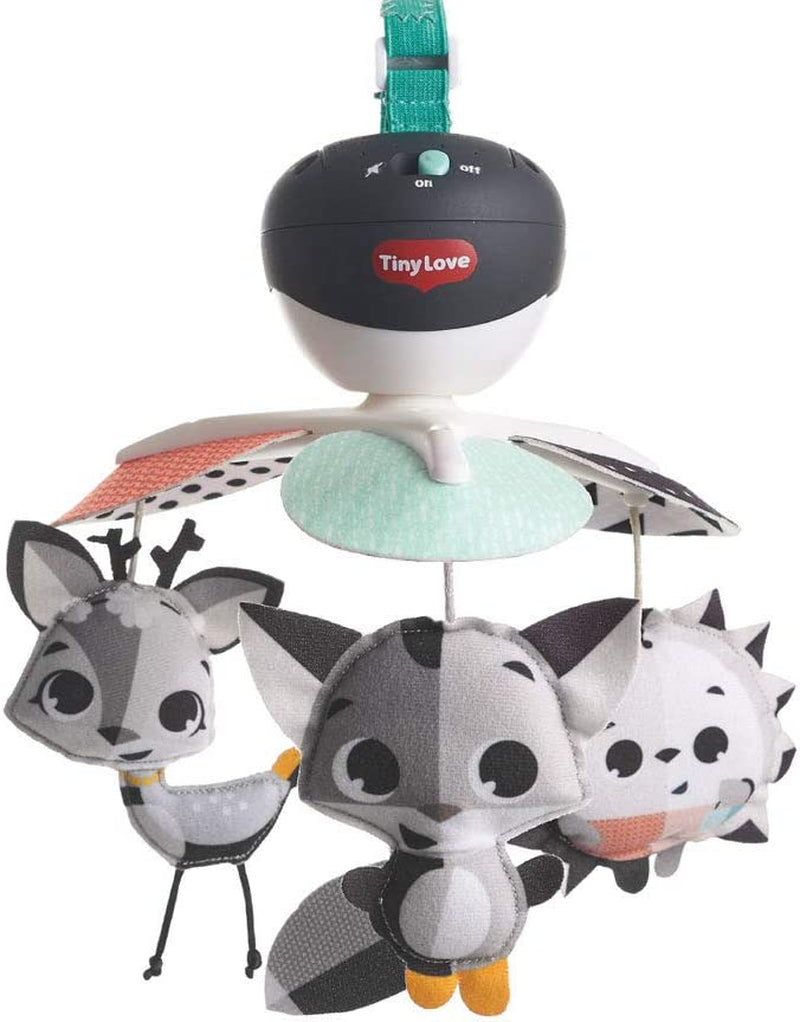 Tiny Love Black and White Take-Along Mobile, Baby Mobile with Music, 0m +, 29 x 20,5 x 32 cm, Magical Tales