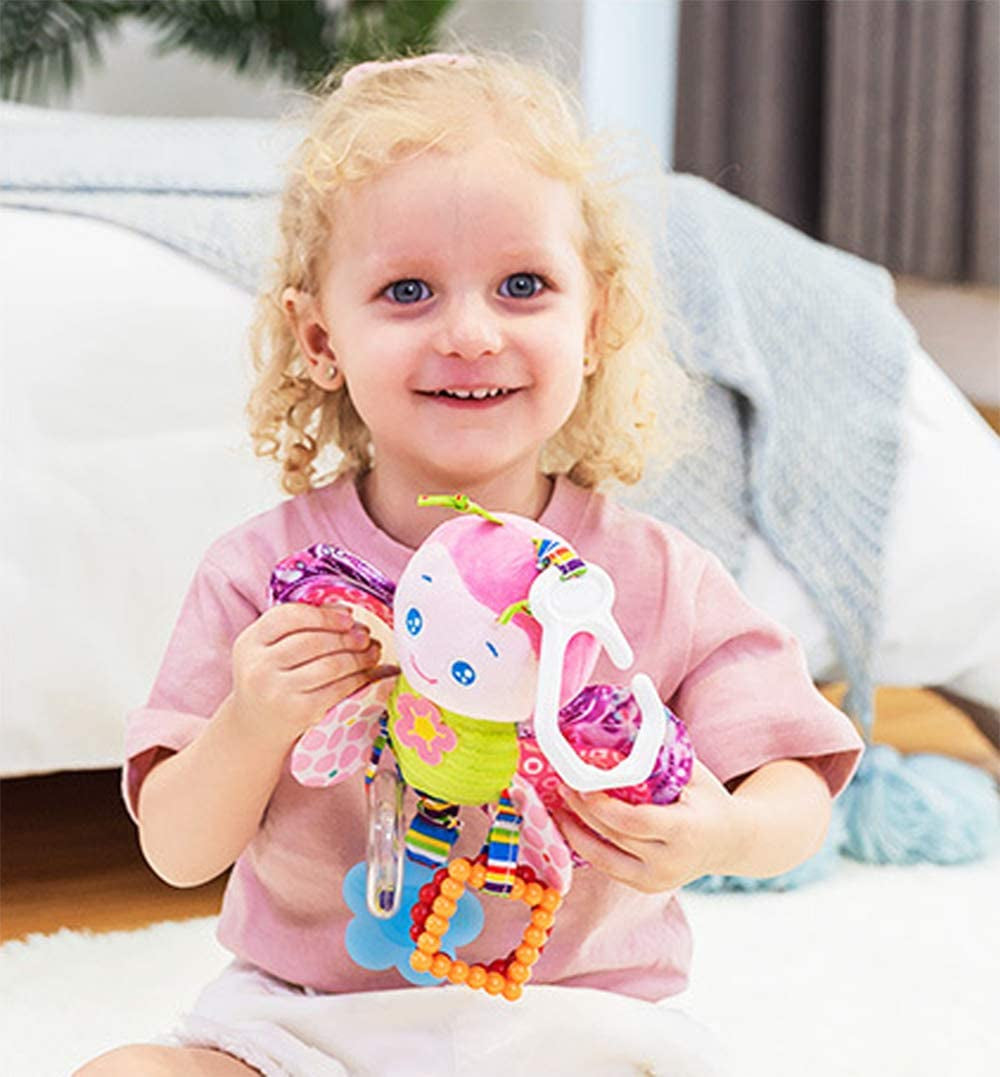 Dreamsdox Cute Animal Soft Baby Rattles Teether Toys, Baby Crib Cot Pram Hanging Rattles Stroller Car Seat Toy (Rabbit)