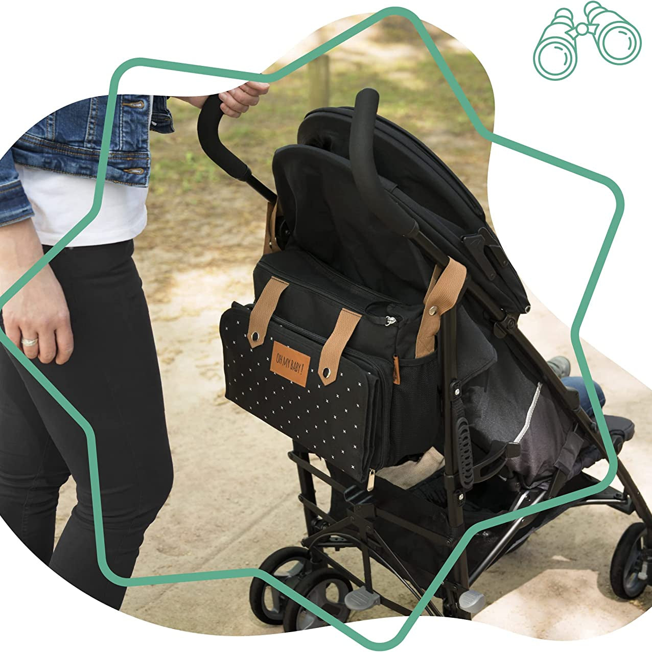 Badabulle Easy Travel pram organiser, buggy organiser, pushchair organiser, stroller organiser, pram bag