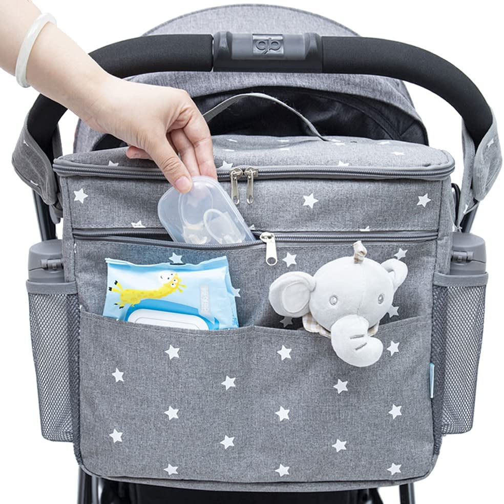 Waterproof Baby Stroller Organiser with Cup Holders
