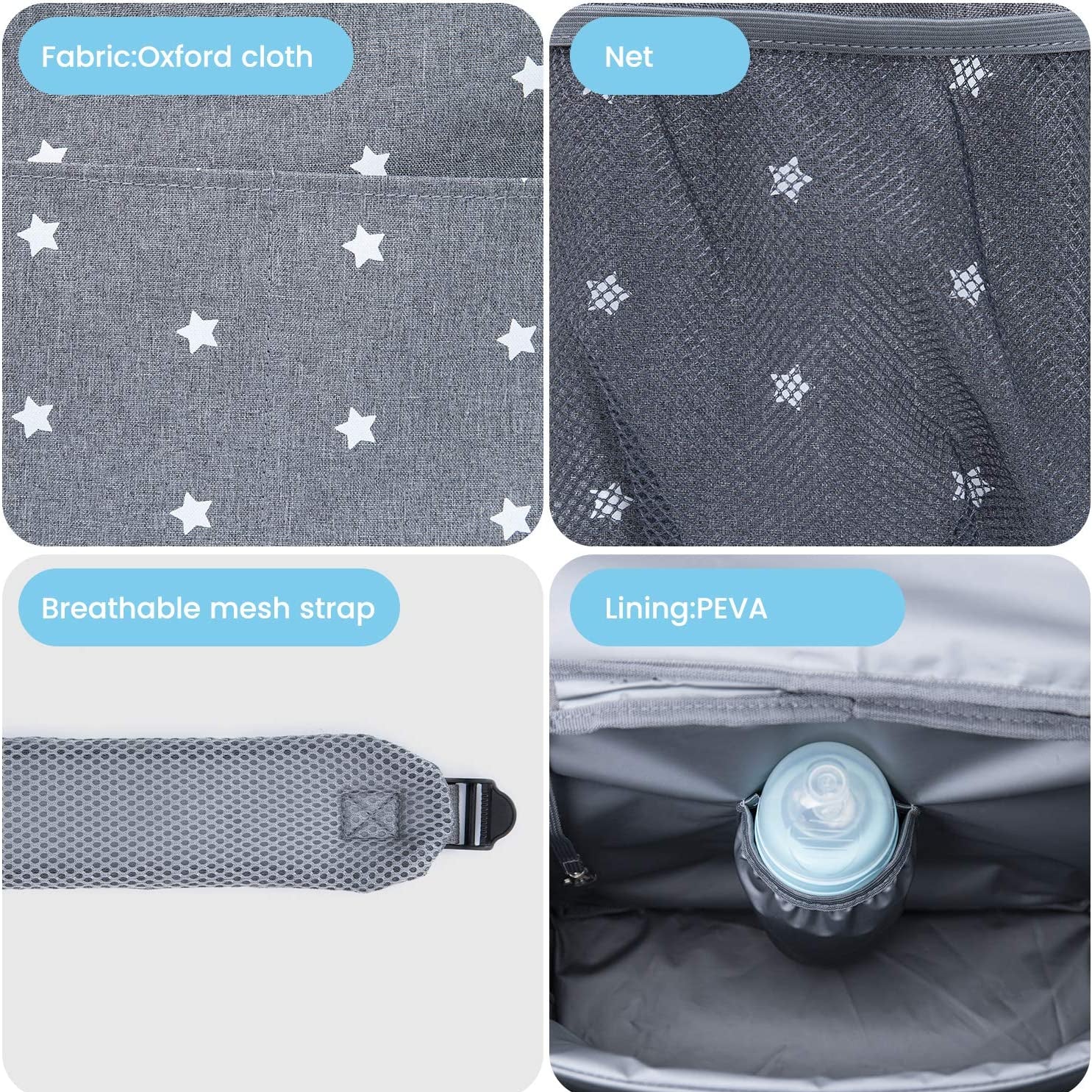 Waterproof Baby Stroller Organiser with Cup Holders