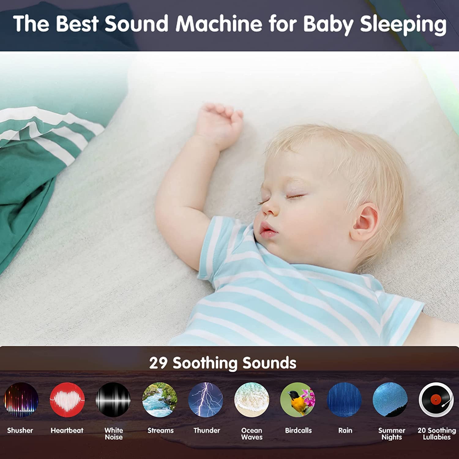 Night Light Kids Star Projector Baby Sensory Lights Toys White Noise Machine Baby with 29 Soothing Sounds Baby Night Light for Kids Children Boy Girl Gifts Baby Sound Machine with Timer and Remote