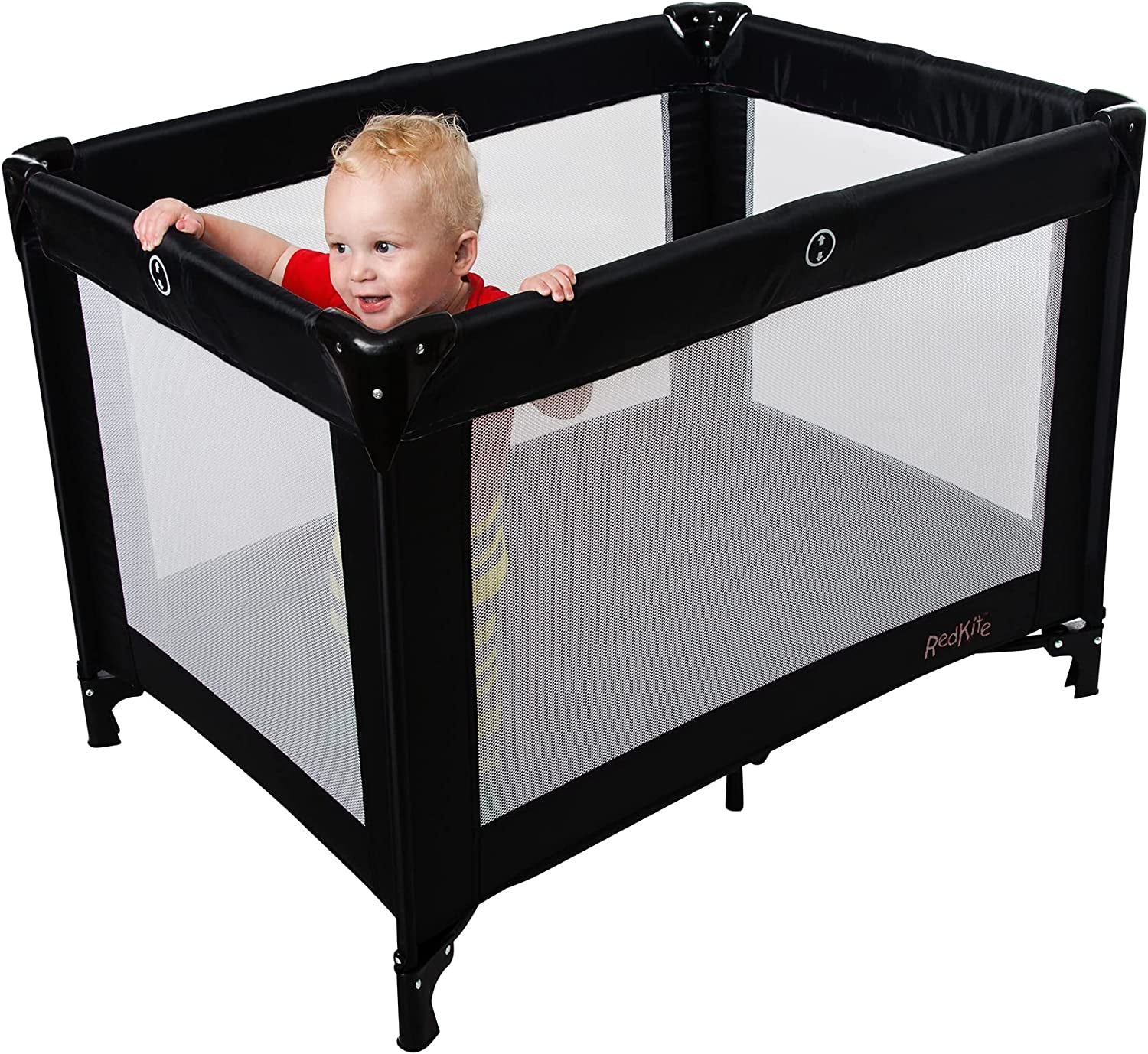 Red Kite Black Sleep Tight Travel Cot