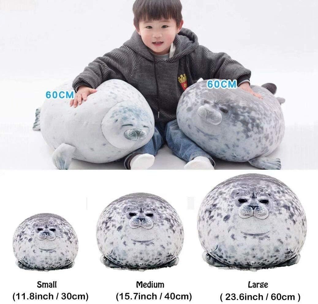 Baboies Plush Seal Pillow Chubby Blob Seal Pillow Cute Seal Plush Toy ZUGATI