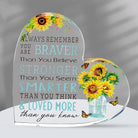Motivational Gifts - Acrylic Hearts with Heartwarming Message - Inspirational Gifts for Women, Men Gifts - Home Office Desk Decor - Best Friends Gifts, Colleague Leaving Gifts, (Heart - Blue Flower)