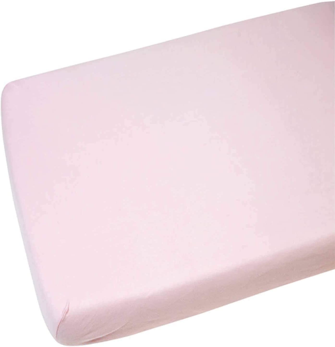Dudu N Girlie - Cot Fitted Sheets 140 x 70cm | Bedding For Cot bed | Soft Jersey Cotton Baby Sheets 140 x 70 Fully Elasticated Skirt Breathable Easy Care (Single Pack, Pink)