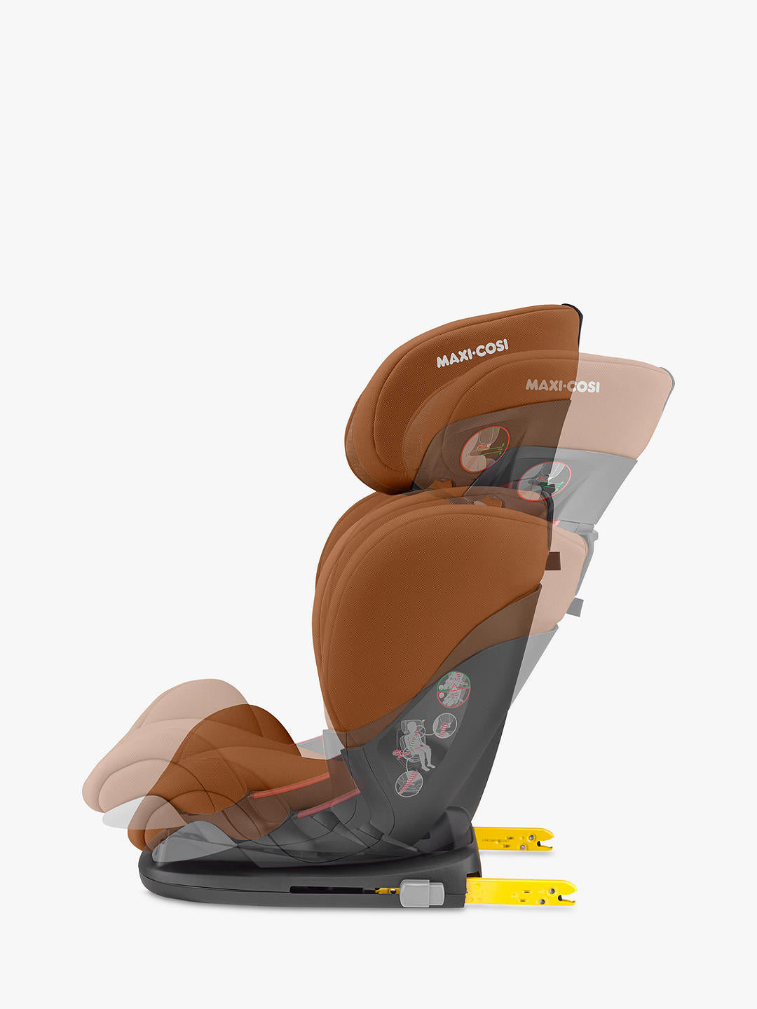 Maxi-Cosi Rodifix Air Protect Group 2/3 Car Seat, Authentic Cognac