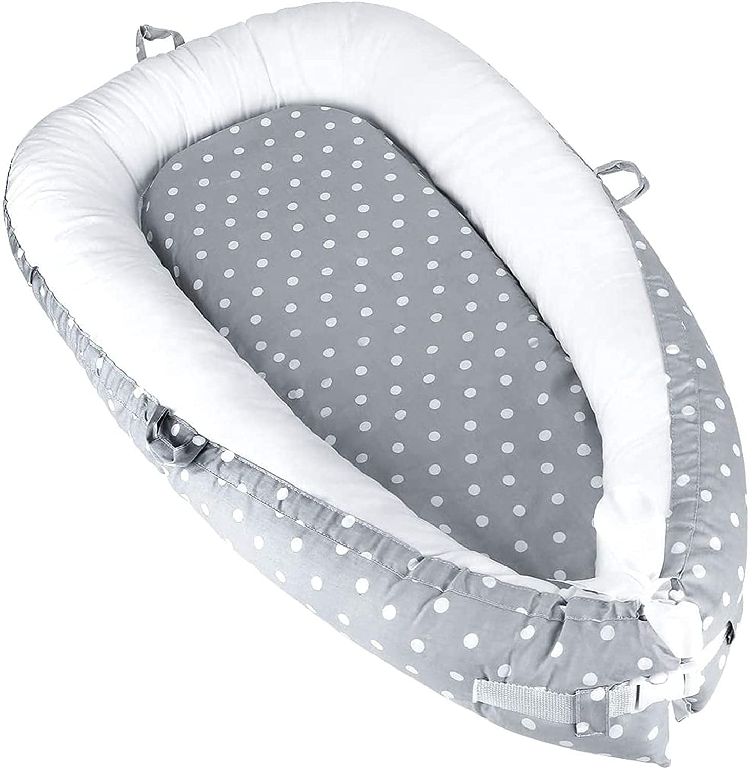 Luchild Multifunctional Baby Nest, Soft Sleeping Cribs Cuddle Pads, 100% Cotton Swaddling Wrap for Newborn & Babies (Planet)