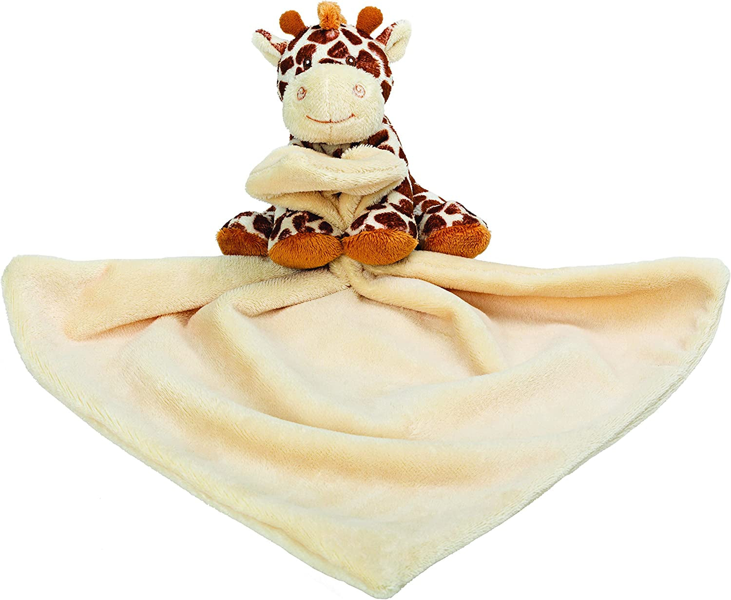 Suki Baby Small Bing Bing Soft Boa Plush Rattle with Embroidered Accents (Giraffe)