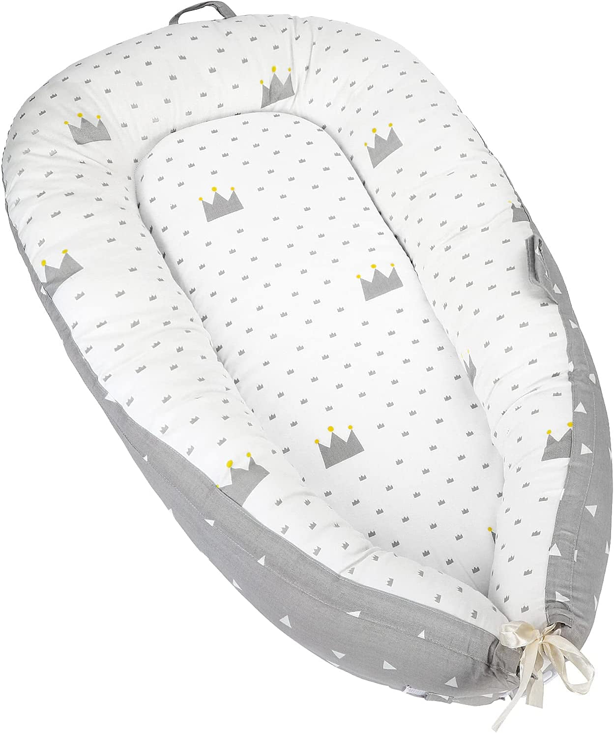 Luchild Multifunctional Baby Nest, Soft Sleeping Cribs Cuddle Pads, 100% Cotton Swaddling Wrap for Newborn & Babies (Planet)