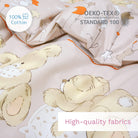 2 Piece Baby Kids Bedding Set 120x90cm Duvet Cover & Pillowcase for Toddler Cot (Mika Beige)