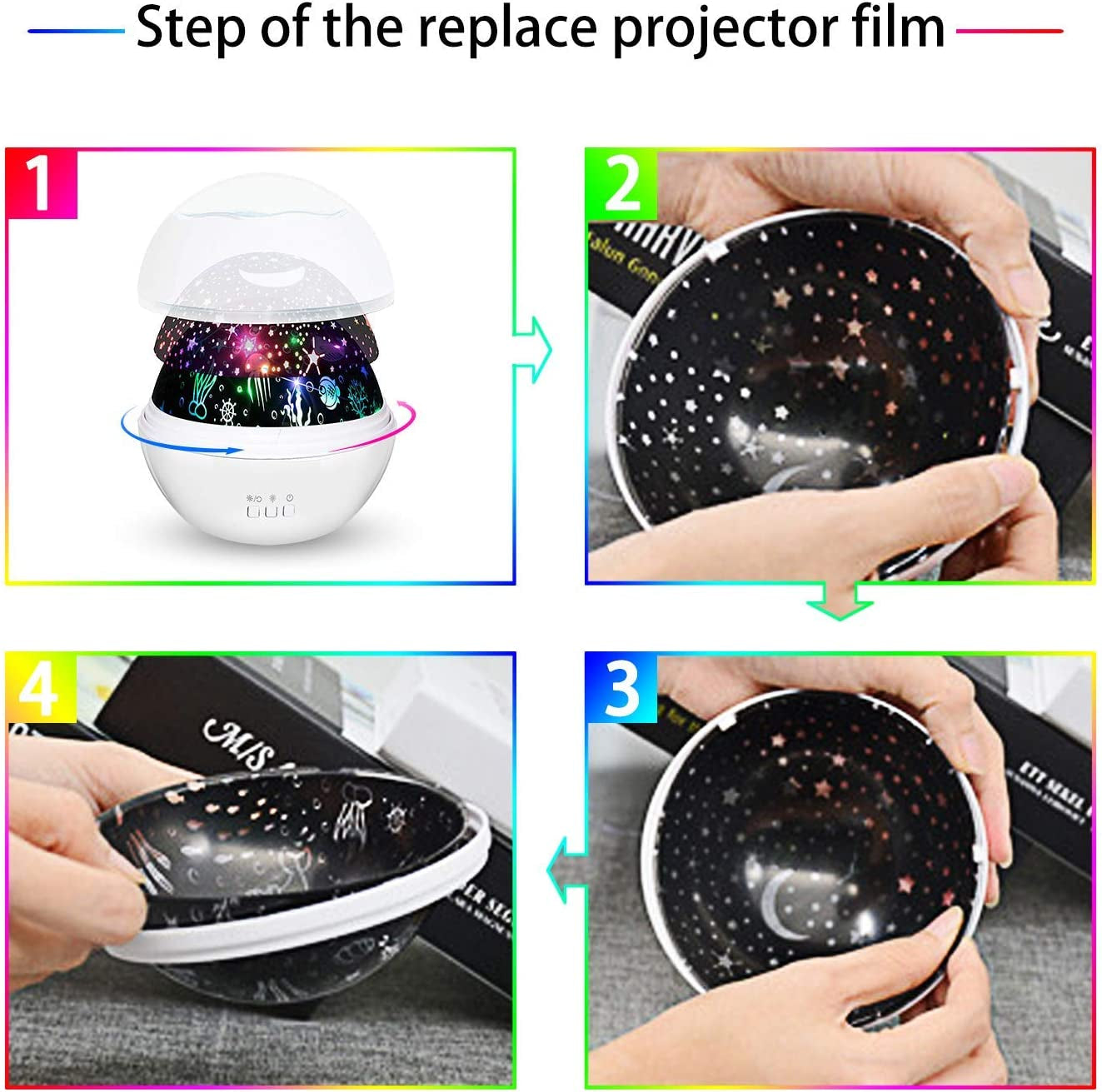 Moredig Baby Lights Projector, Star Projector Light with Starry Sky and Undersea Theme for Birthday, Parties - White