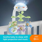 Fisher-Price Butterfly Dreams 3-in-1 Projection Mobile - Crib Toy & Sound Machine - Star Projection - Soothing Music - Gift for Babies, CDN41