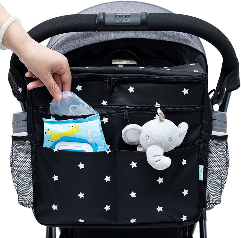 Waterproof Baby Stroller Organiser with Cup Holders 