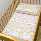 2 Piece Baby Kids Bedding Set 120x90cm Duvet Cover & Pillowcase for Toddler Cot (Mika Beige)