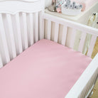 Dudu N Girlie - Cot Fitted Sheets 140 x 70cm | Bedding For Cot bed | Soft Jersey Cotton Baby Sheets 140 x 70 Fully Elasticated Skirt Breathable Easy Care (Single Pack, Pink)