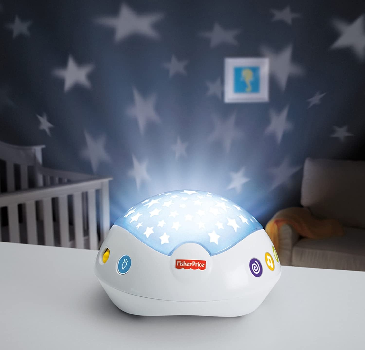 Fisher-Price Butterfly Dreams 3-in-1 Projection Mobile - Crib Toy & Sound Machine - Star Projection - Soothing Music - Gift for Babies, CDN41