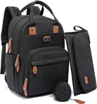 Changing Bag Backpack, Dikaslon Large Nappy Back Pack Multifunction Baby Bags with Portable Changing Mat, Pacifier Holder, and Stroller Straps, for Mom and Dad (Dark Grey)