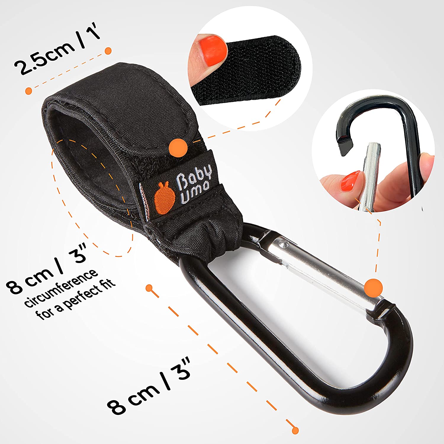 Buggy Clips Stroller Hooks for Hanging Bags and Shopping Bags ZUGATI