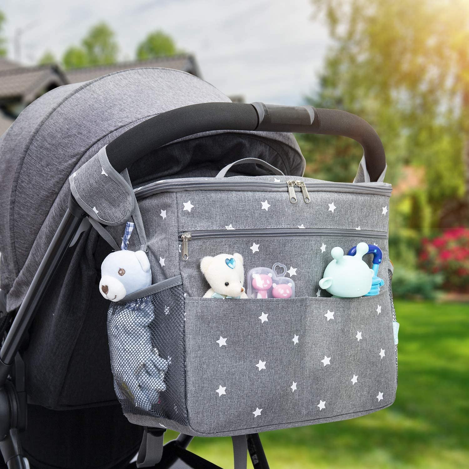 Waterproof Baby Stroller Organiser with Cup Holders 