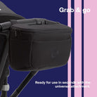 Bugaboo Multi-Pocket Compact Pushchair Organiser with Easy Access Pockets, Must-Have Accessory for All Baby Essentials in Midnight Black