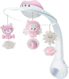 INFANTINO 3 in 1 Projector Musical Mobile - Convertible mobile, table and cot light and projector, with wake up mode to simulate daylight, complete with 6 melodies and 4 nature sounds, in pink