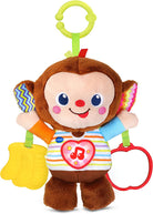 VTech Swing & Sing Monkey, Cute Pram Toy with Lights, Music and Colours, Cuddly Toy with Self-Discovery Mirror and Teether, Soft Cuddly Toy with Tactile Stimulation, Baby Girls and Boys 3 Months +