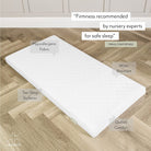 Mother Nurture Classic Foam Travel Cot Mattress, White, 90 x 50 x 7 cm - Fits Joie Kubbie