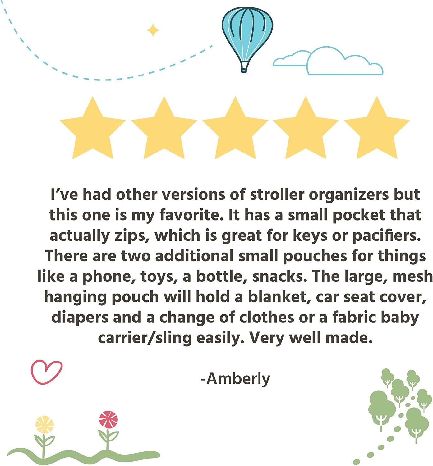 JL Childress Cups 'N Cargo Stroller Organiser (Black)