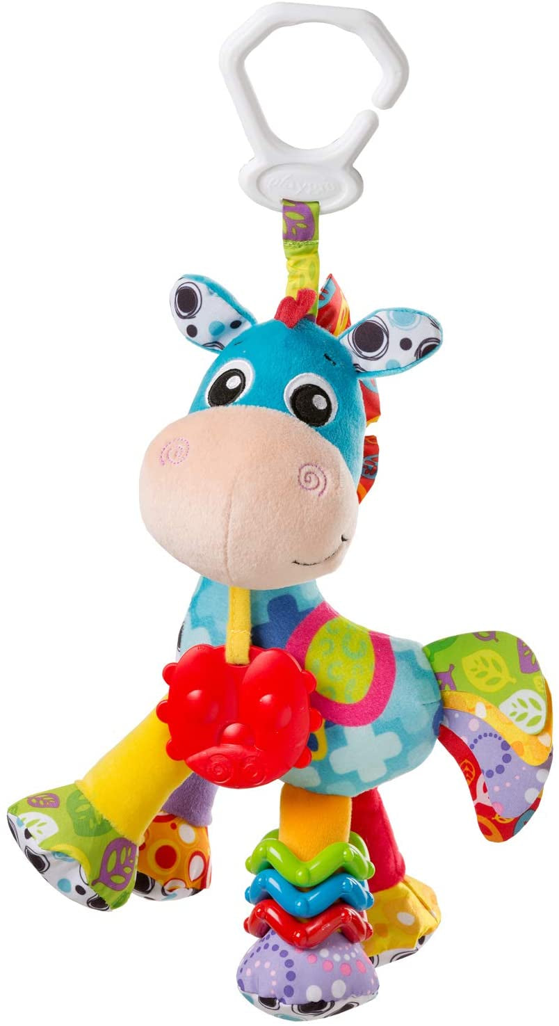 Playgro Activity Friend Clip Clop Horse, Pram Toy, From 0 months, Blue/Multicoloured, 40182