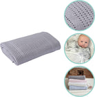 Clair de Lune Cellular Baby Blanket 100% Soft Breathable Cotton, Cot/Cot Bed (100 x 150 cm) Grey