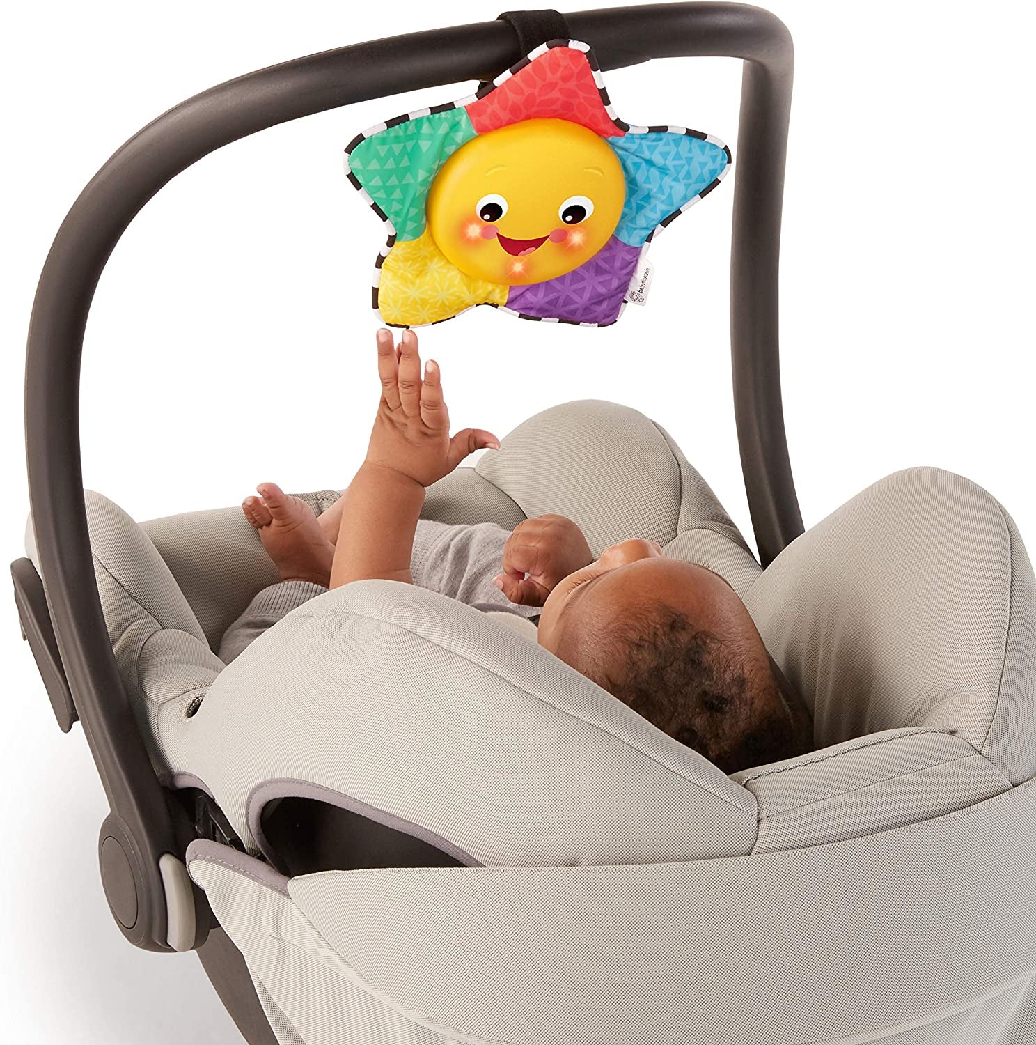 Baby Einstein, Star Bright Symphony Plush Musical Take-Along Toy with 20 Melodies & Light, Clip on Pram, Pushchair or Car Seat, Soothing High Contrast Sensory Toy, Ages Newborn +
