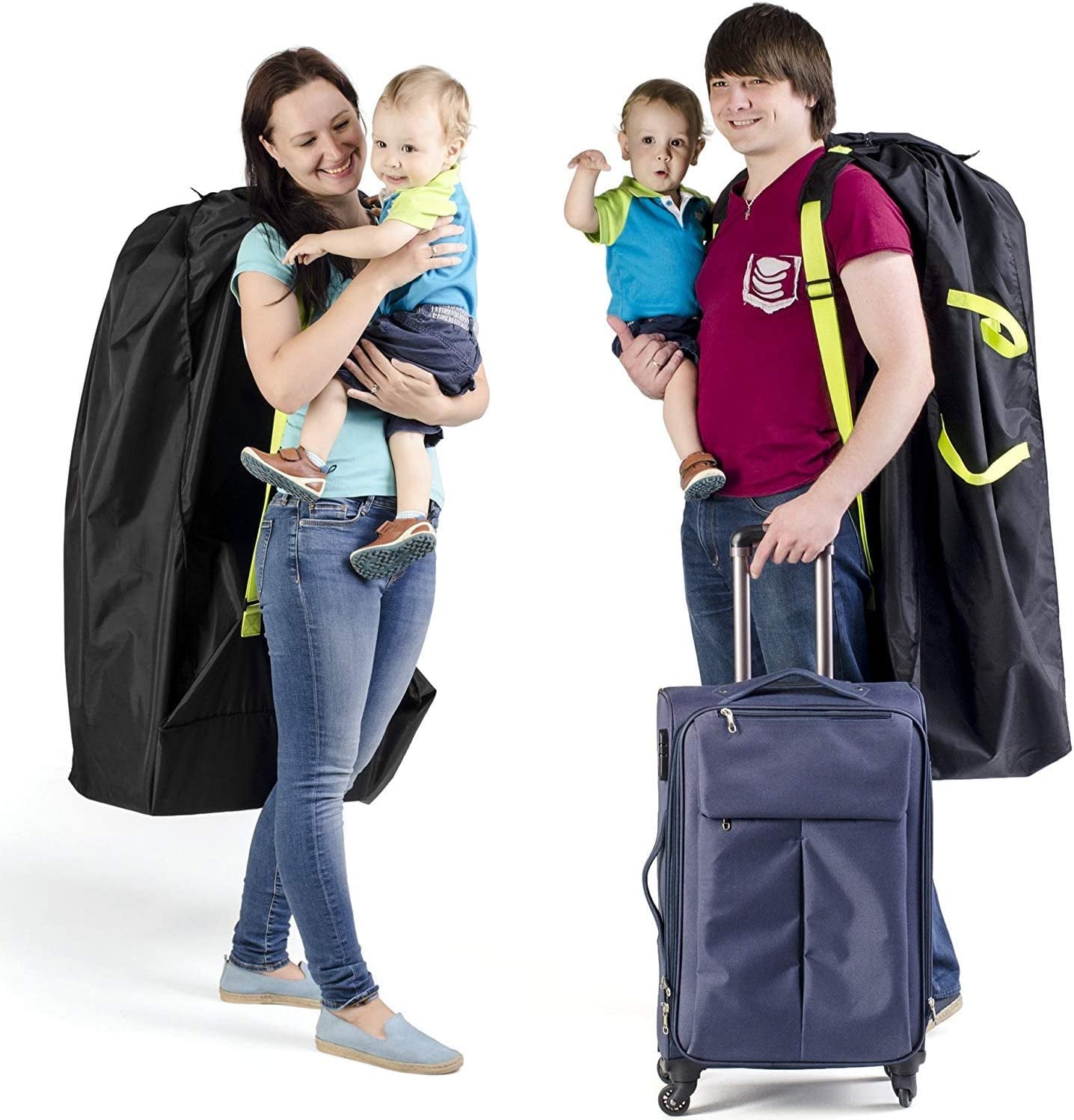 VolkGo Premium Quality Durable Stroller Bag for Airplane - Standard or Double/Dual Stroller Gate Check Bag