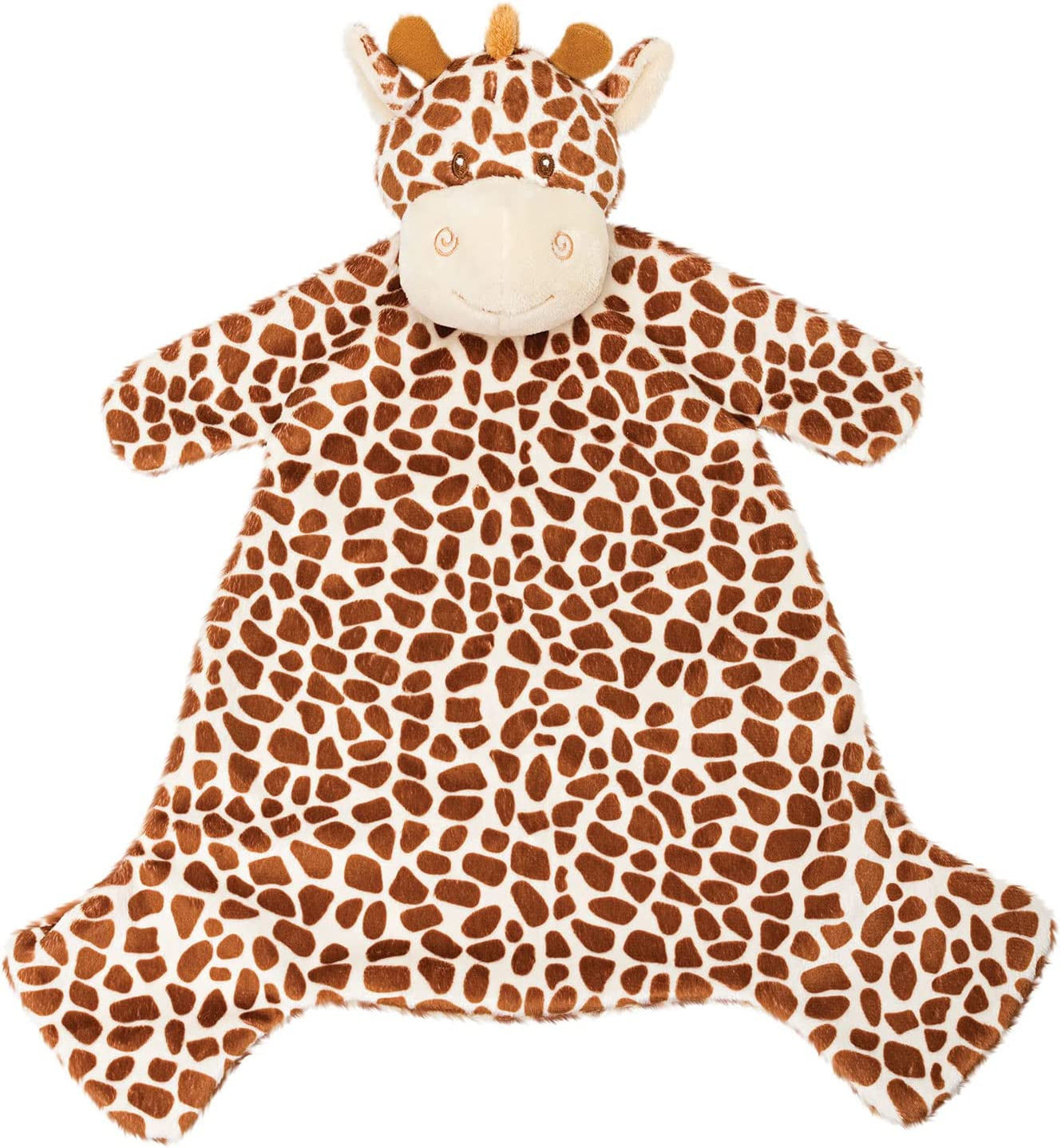 Suki Baby Small Bing Bing Soft Boa Plush Rattle with Embroidered Accents (Giraffe)