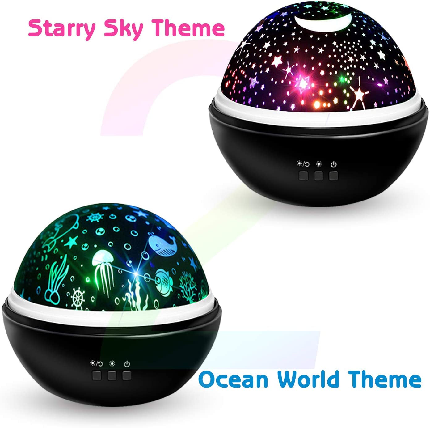 Moredig Baby Lights Projector, Star Projector Light with Starry Sky and Undersea Theme for Birthday, Parties - White