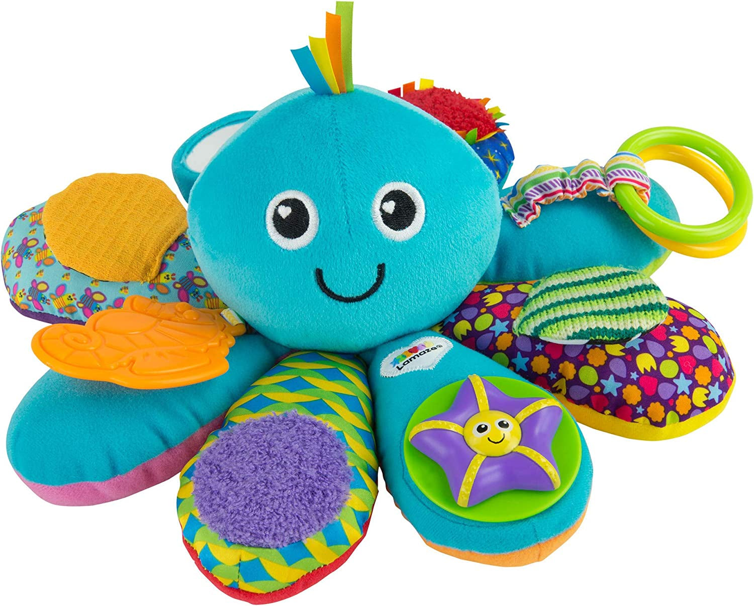 LAMAZE Octivity Time Baby Sensory Toy, Soft Baby Toy for Sensory Play and Discovery, Octopus Toddler Toy Suitable from 6 Months, 1+ Year Old Boys and Girls