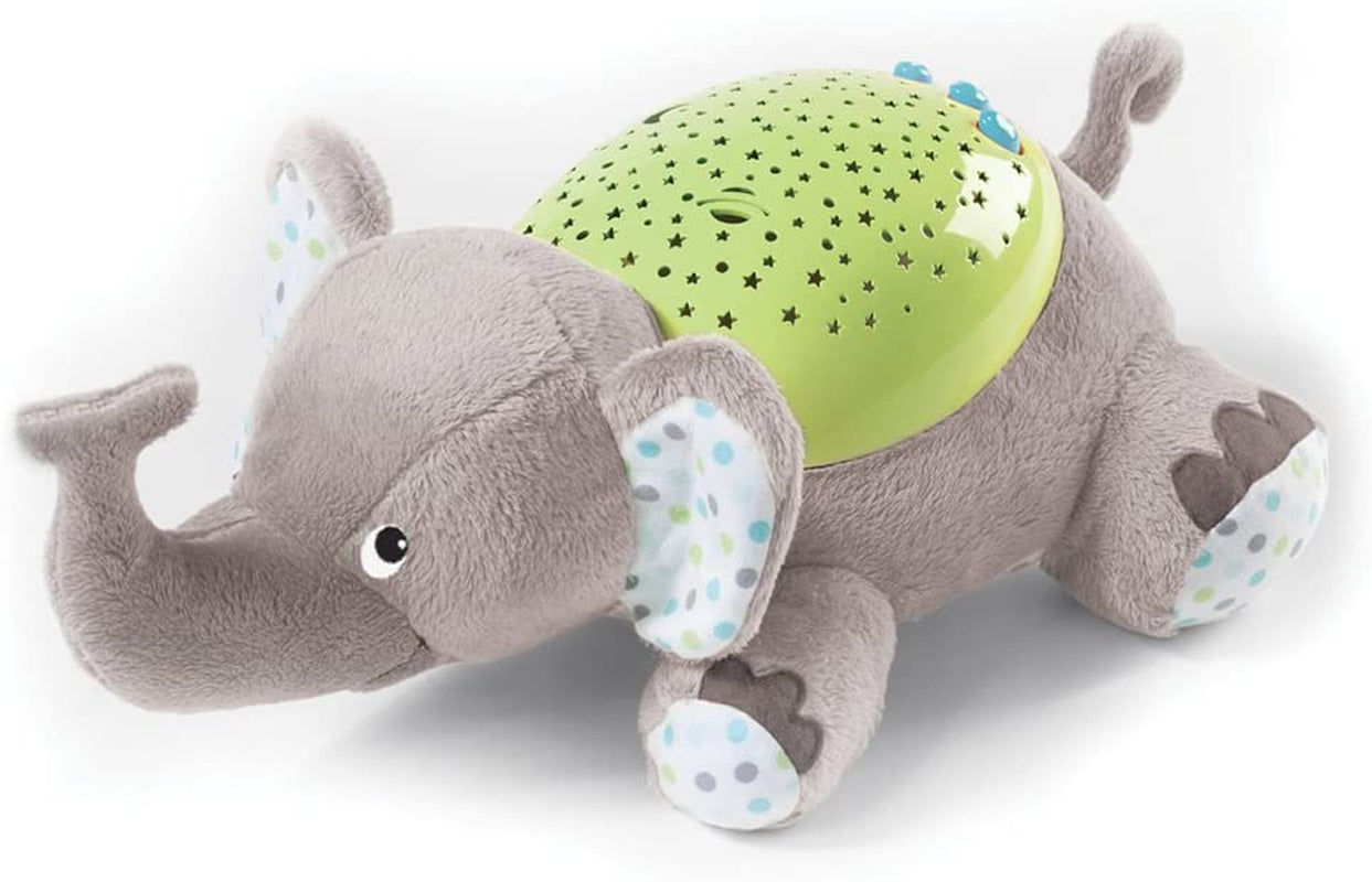 Summer Infant Slumber Buddies | Soft Plush Toy with 5 Songs & Nature Sounds, Starry Sky Display, Rhythmic Light Show | Timer with Auto Shut-Off, 3 Volume Control | Eddie the Elephant