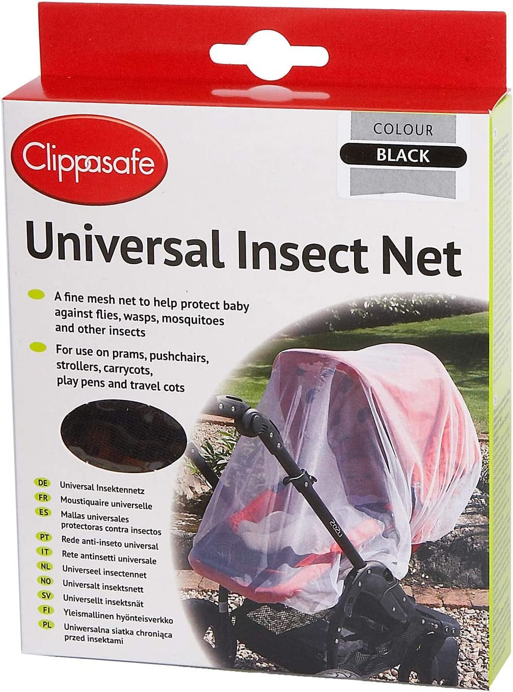 Clippasafe Pram & Pushchair Universal Insect Net (One Size, White)