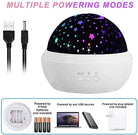 JBonest Star Night Light Projector 3 Films Nursery Projecting Lamp 360 Degree Rotating 8 Color Modes Lantern with USB Cable for Baby, Kid Bedroom Bedside Decor, White