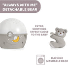 Chicco Next2Stars Baby Night Light with Plush Toy - Star Light Projector for Cots and Cribs, with Sound Sensor, 3 Light Effects and Music - 0+ Months, Beige