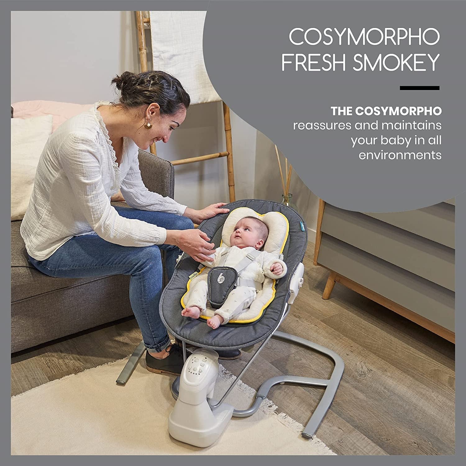 Babymoov Cosymorpho Fresh Baby Travel Reducer, universal newborn insert for bouncers, car seats, carrycots