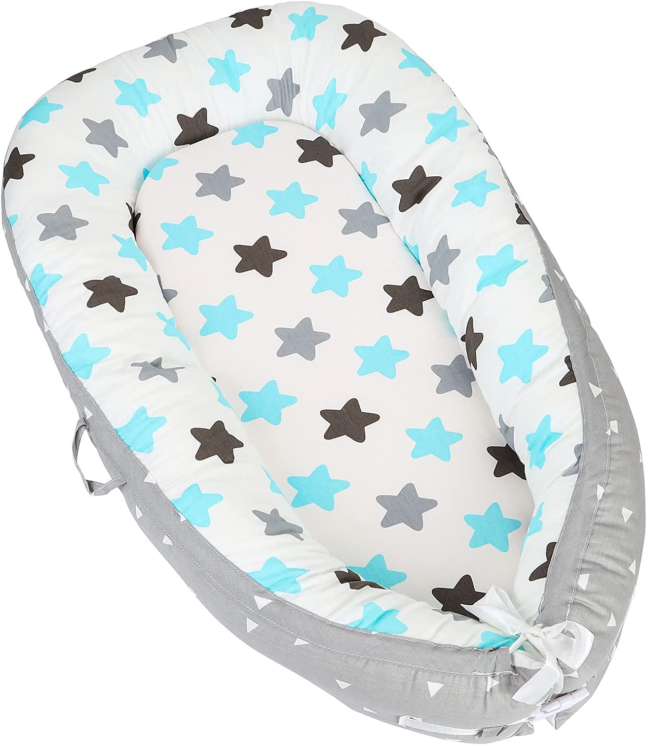 Luchild Multifunctional Baby Nest, Soft Sleeping Cribs Cuddle Pads, 100% Cotton Swaddling Wrap for Newborn & Babies (Planet)