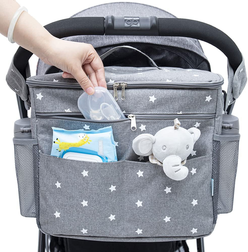 Waterproof Baby Stroller Organiser with Cup Holders 